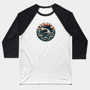 Sinister monster shark attacking Baseball T-Shirt